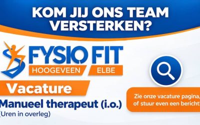 Manueel therapeut (i.o.)|  Hoogeveen | Uren in overleg